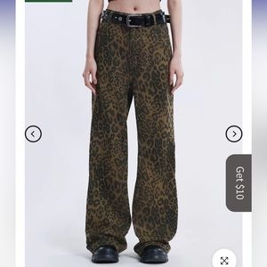 Aelfric Eden Leopard print wide leg pants